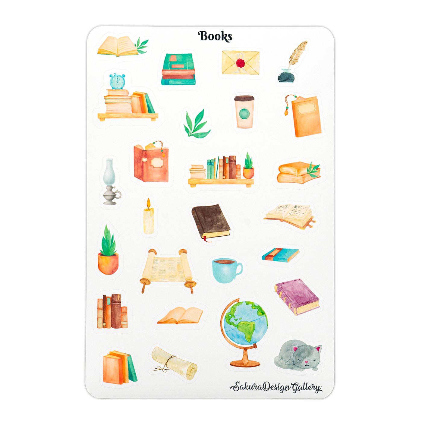 Sakura Design Gallery - Vinyl Stickers - Books