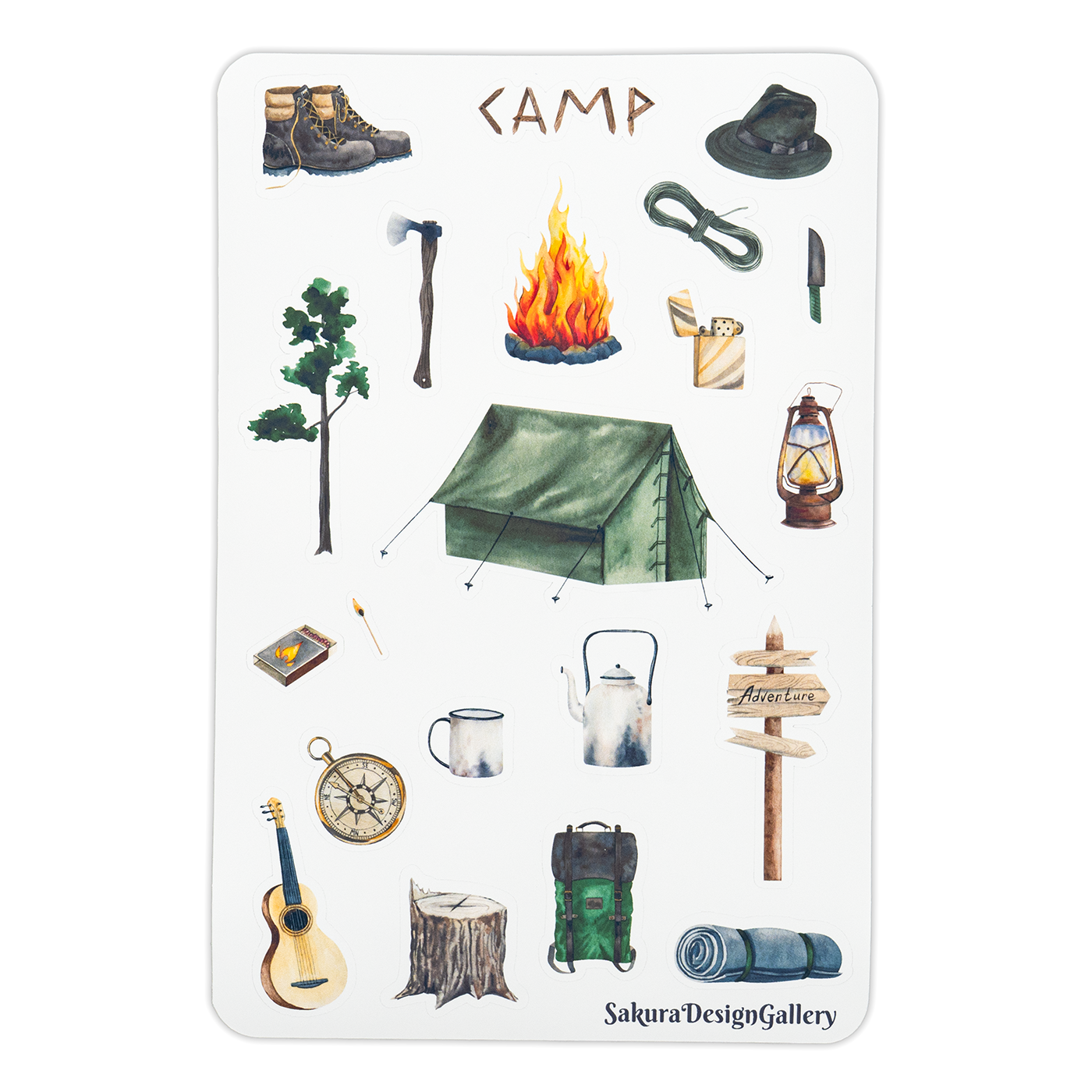 Sakura Design Gallery - Vinyl Stickers - Let's Go Camping