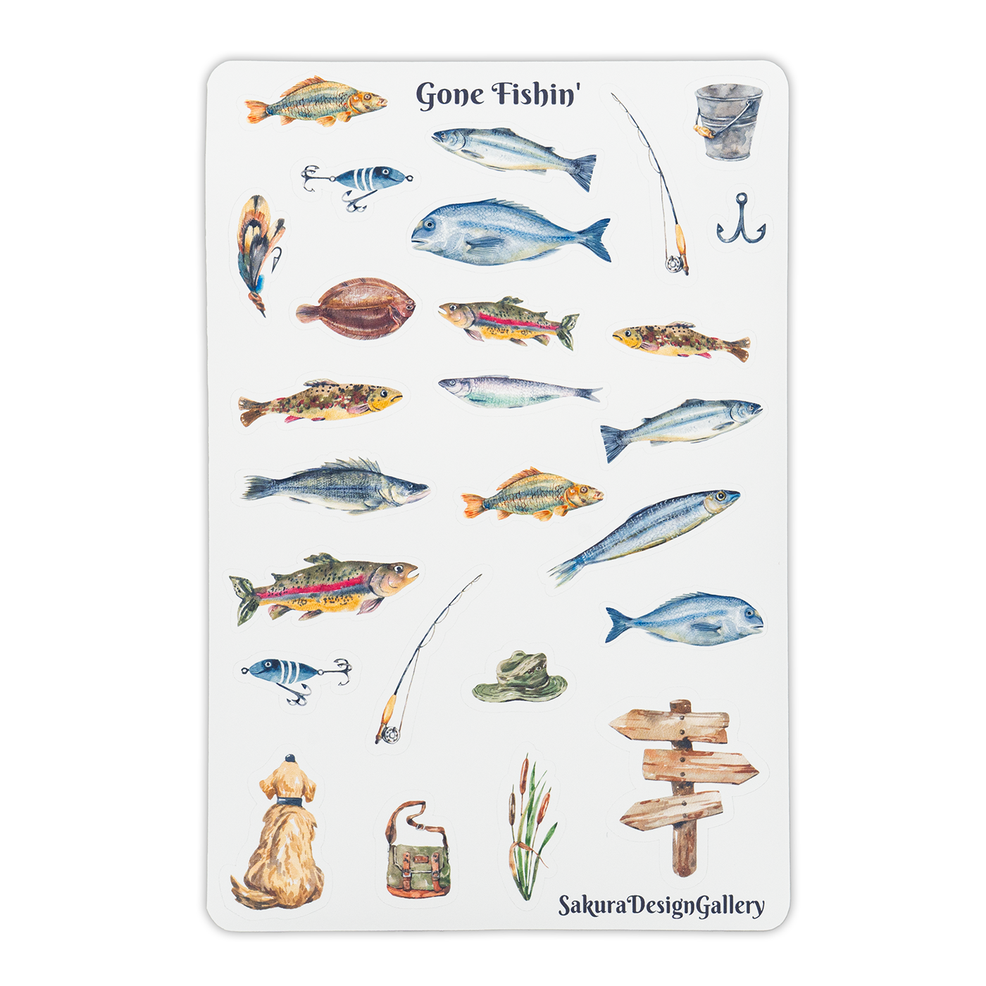 Sakura Design Gallery - Vinyl Stickers - Gone Fishin'