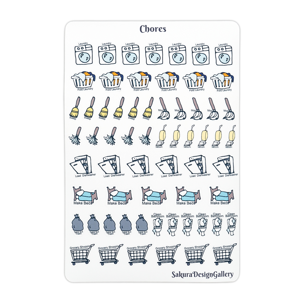 Sakura Design Gallery - Vinyl Stickers - Chores