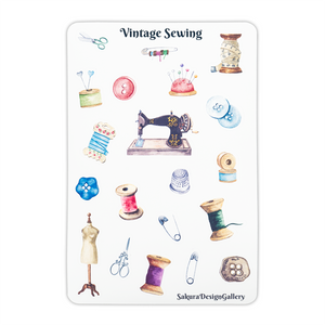 Sakura Design Gallery - Vinyl Stickers - Vintage Sewing
