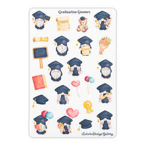 Sakura Design Gallery - Vinyl Stickers - Graduation Gnomes