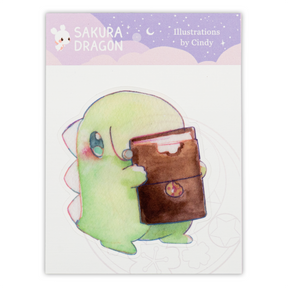 Sakuradragon - Dino's Journal Clear Sticker