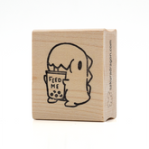 Sakuradragon - Feed Me Dino Wooden Stamp