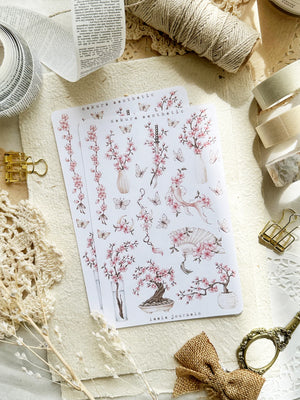 Leelajournals Sticker Sheet - Sakura Aesthetic
