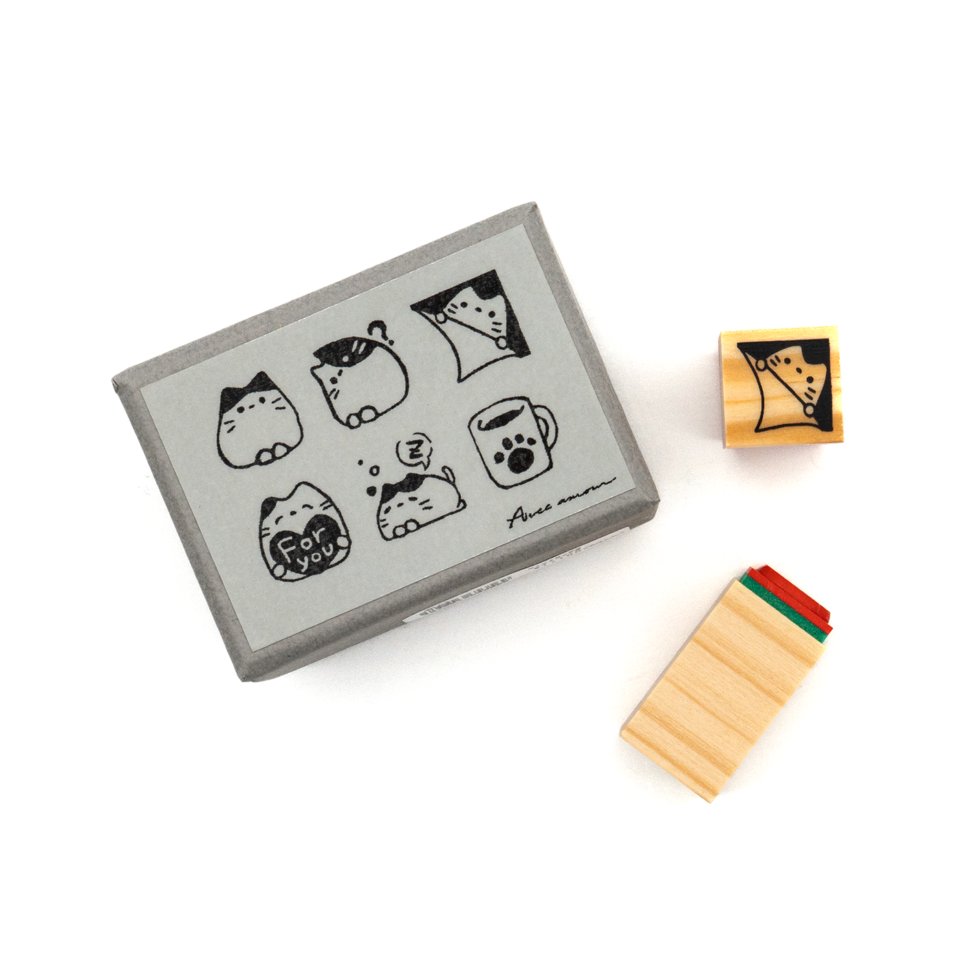 Sanby x Avec Amour Mini Stamp Set - Cat
