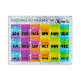 Shine Sticker Studio - Rainbow Holo Sparkle Foil Mini Monthly Tabs