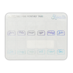 Shine Sticker Studio - Clear Foil Tall Mini Monthly Tabs