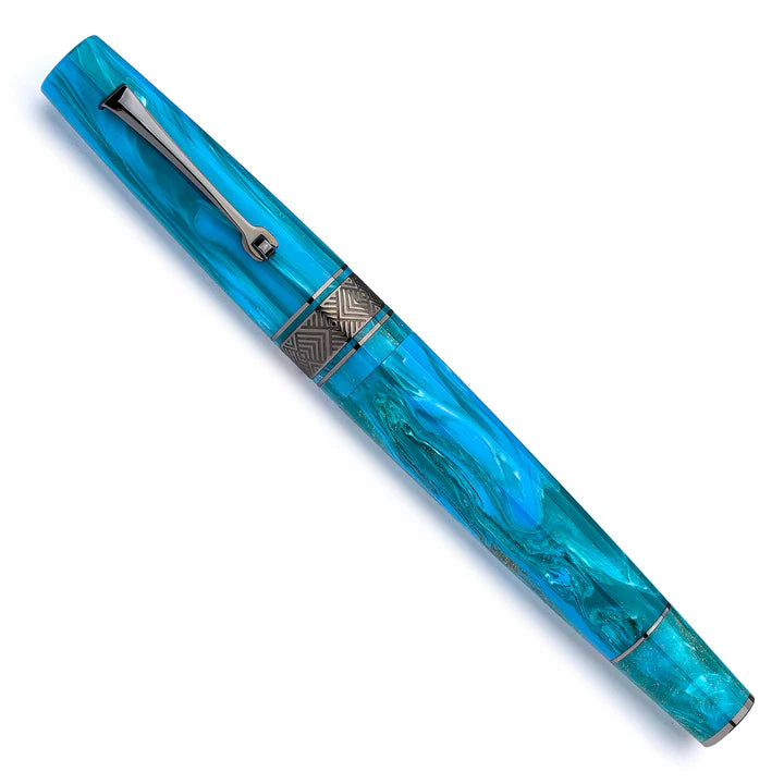 Leonardo Supernova Star Light Blue Ruthenium Trim Rollerball