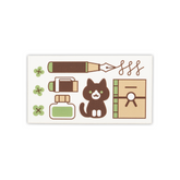Thousand Skies - Calligrapher Tuxedo Cat Vinyl Transparent Sticker