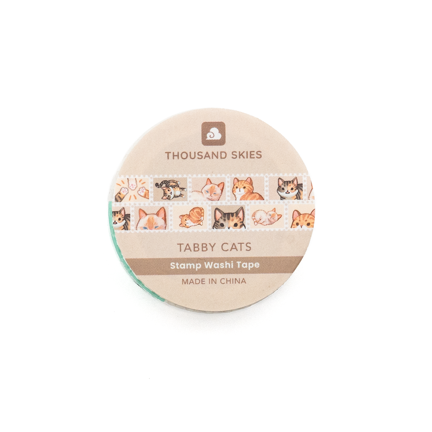 Thousand Skies - Tabby Cats Stamps Washi Tape
