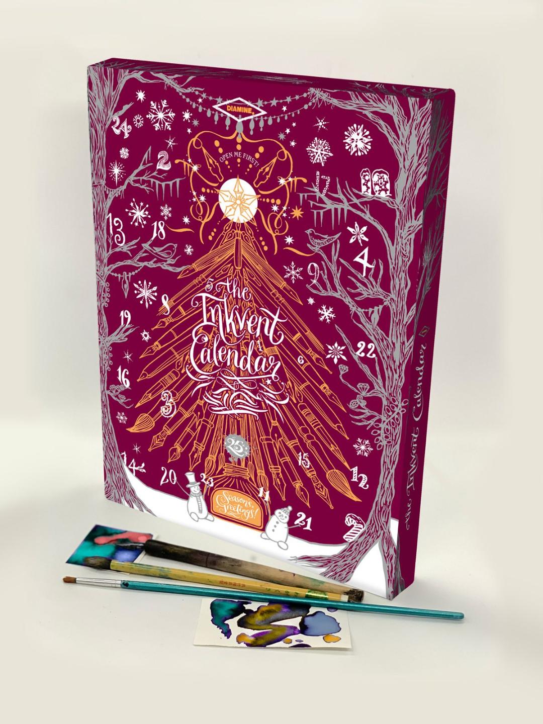 Diamine Inkvent 2026 Calendar Burgundy Edition