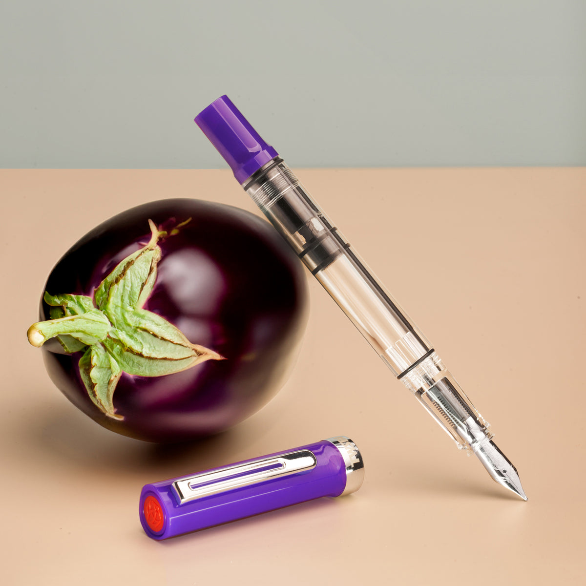 TWSBI ECO T Transparent Eggplant Purple Fountain