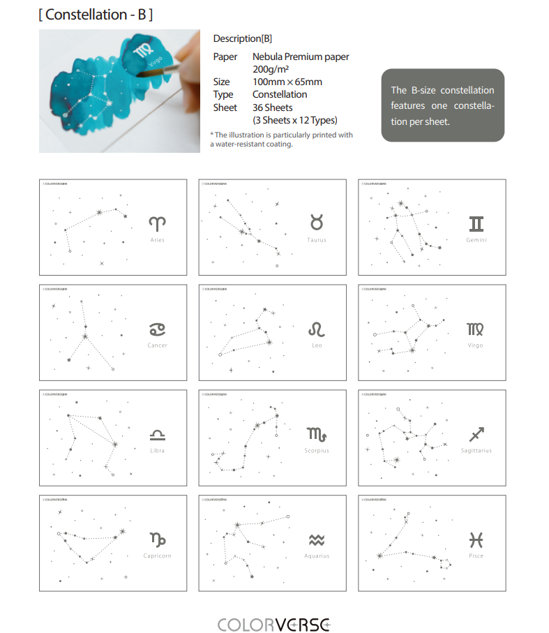 Colorverse Colorspace Ink Art Card Constellation Size B