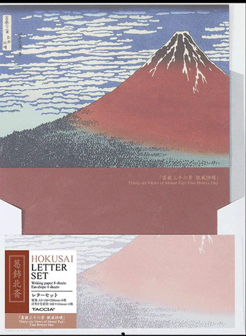 Taccia Ukiyo-e Letter Set - Hokusai Benitsuchi