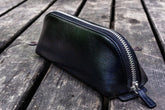 Galen Leather Co. Leather Zippered XL Pencil Cases - Black