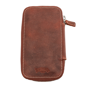 Galen Leather Co. Zippered 6 Slot Pen Case - Crazy Horse Orange