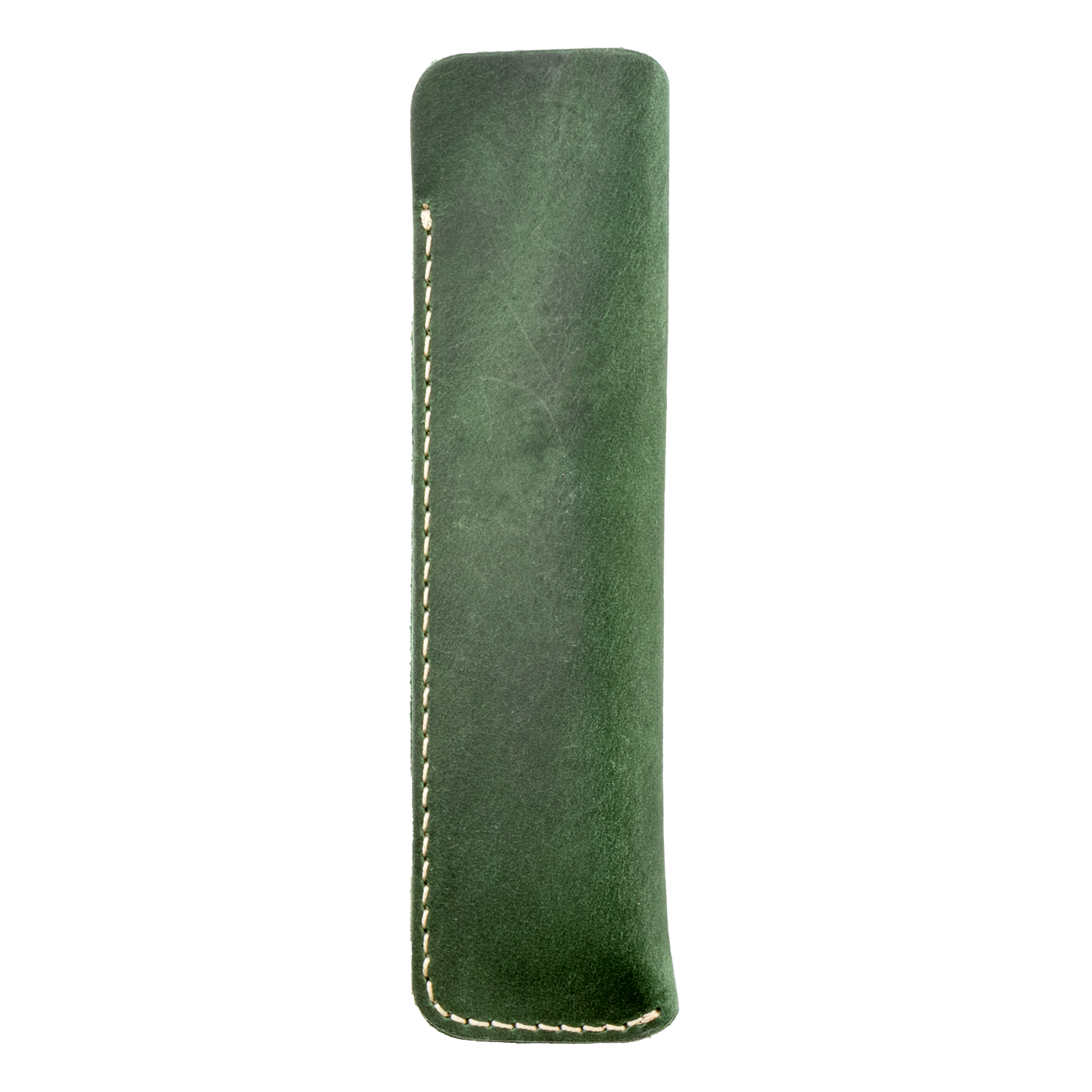 Galen Leather Co. Leather Single Pen Sleeve- Crazy Horse Forest Green
