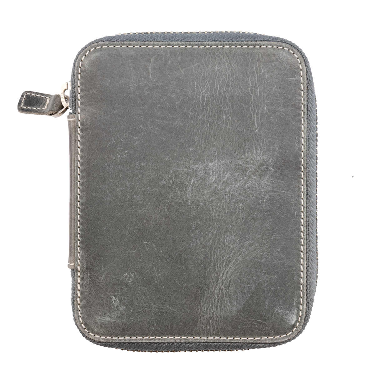 Galen Leather Co. Zippered 10 Slot Pen Case- Crazy Horse Smoky Grey