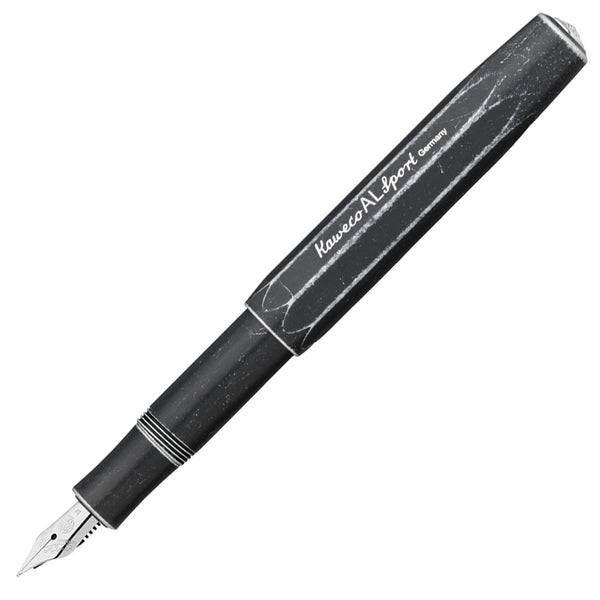Kaweco ALsport ストーンウォッシュ Mニブ Kaweco AL Sport Fountain - Stonewashed Black