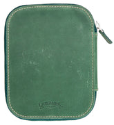 Galen Leather Co. Zippered 10 Slot Pen Case- Crazy Horse Forest Green