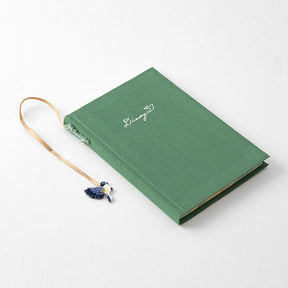 Midori Diary with Embroidered bookmark Bird