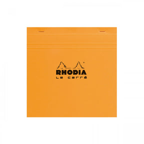 Classic Rhodia pads, with acid-free extra white paper, microperforated sheets, stiff back cover and reinforced staples.  Measures 5 3/4 x 5 3/4" 80 Sheets (160 Pages) Graph Paper Paper Weight: 80 GSM Orange Coated Cardboard Cove