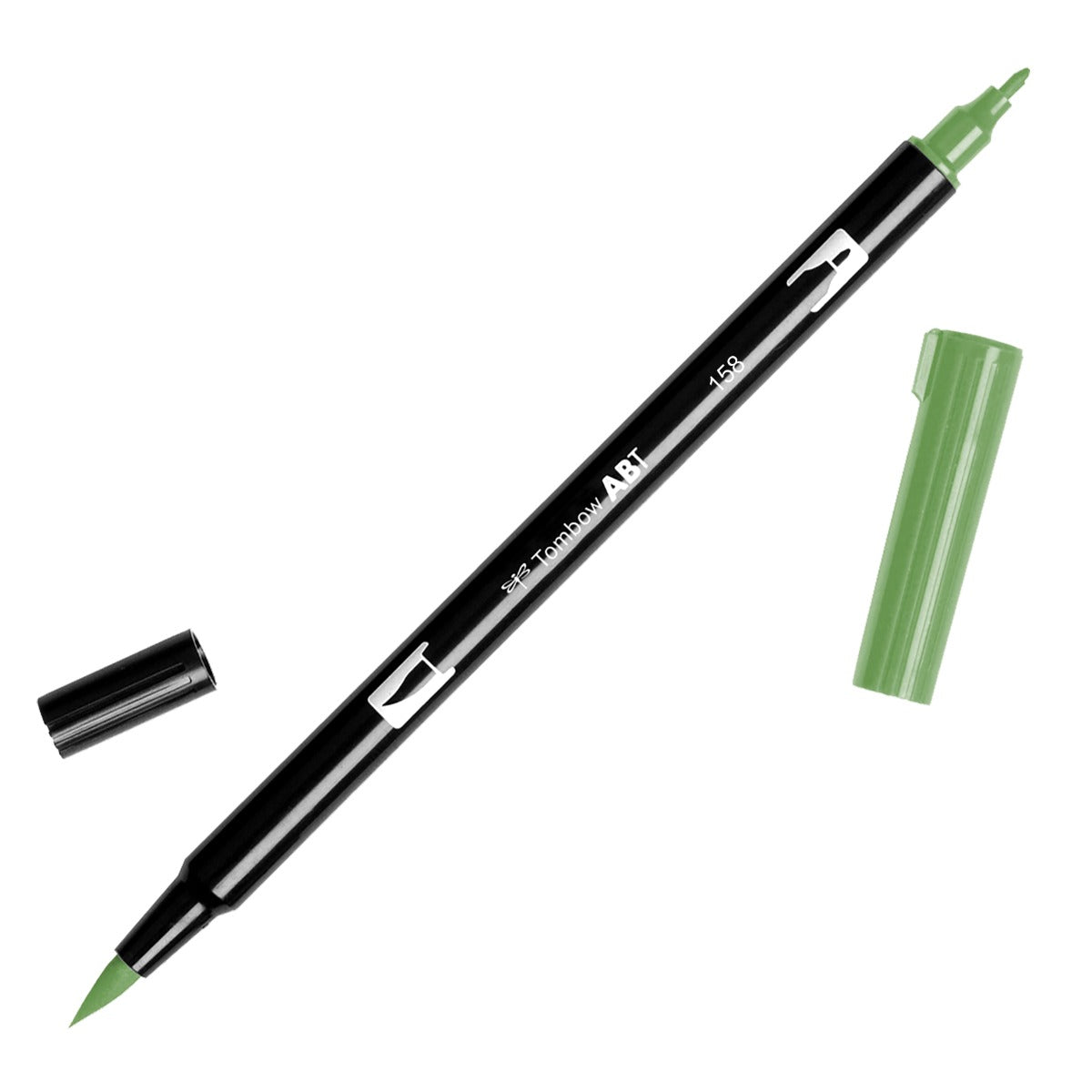Tombow Dual Brush Pen 158 Dark Olive