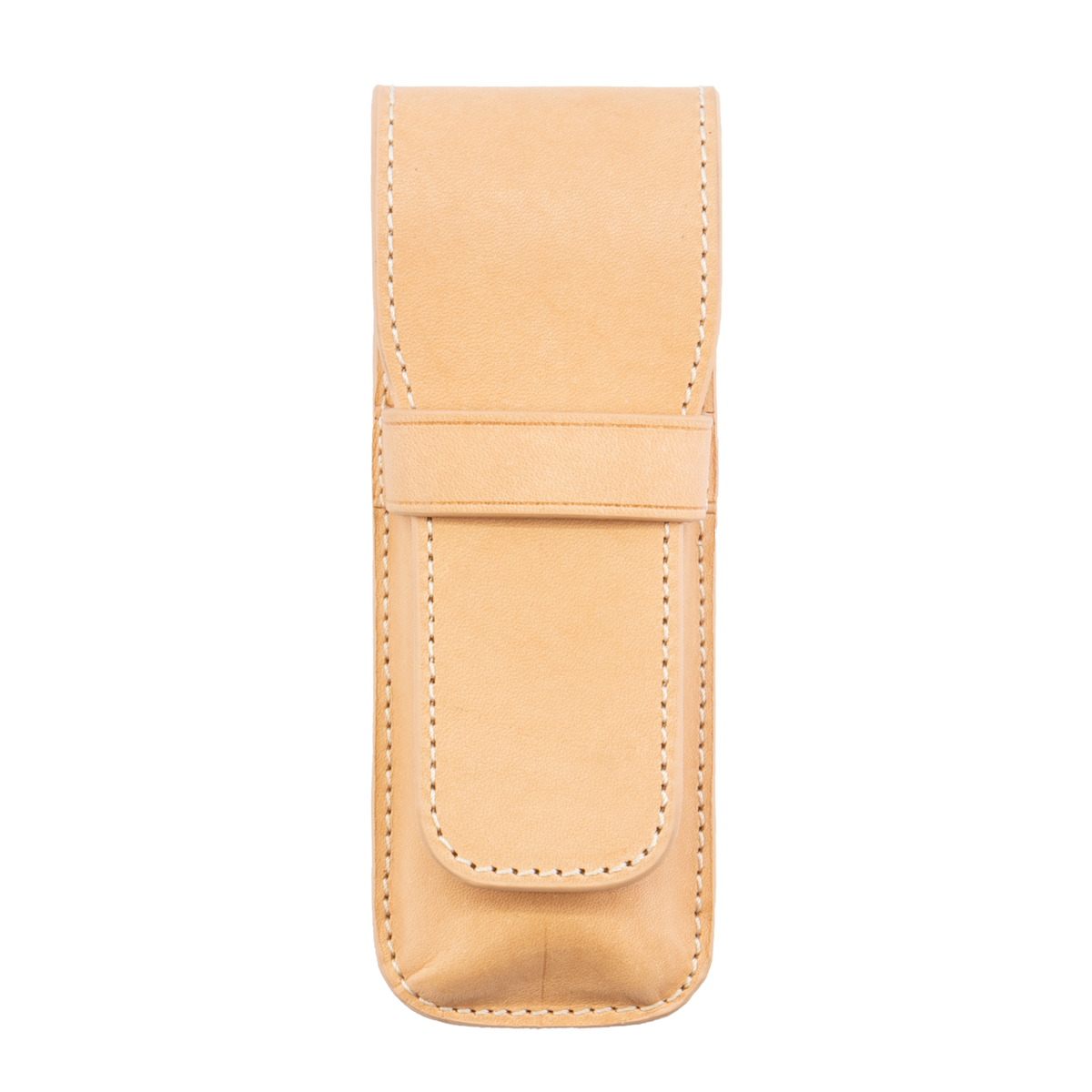 Galen Leather Co. Flap Pen Case for 2 Pens - Undyed Leather