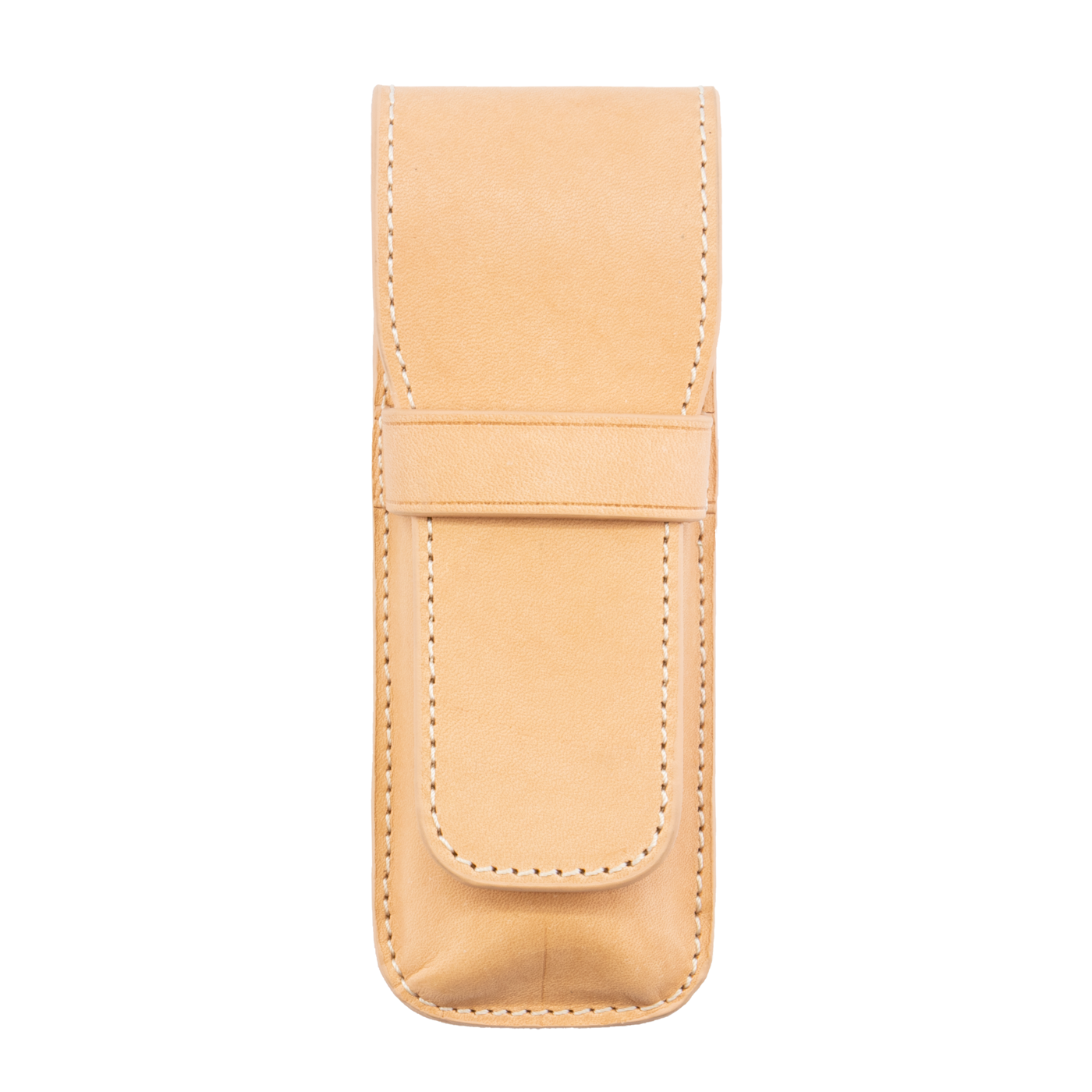 Galen Leather Co. Flap Pen Case for 2 Pens - Undyed Leather