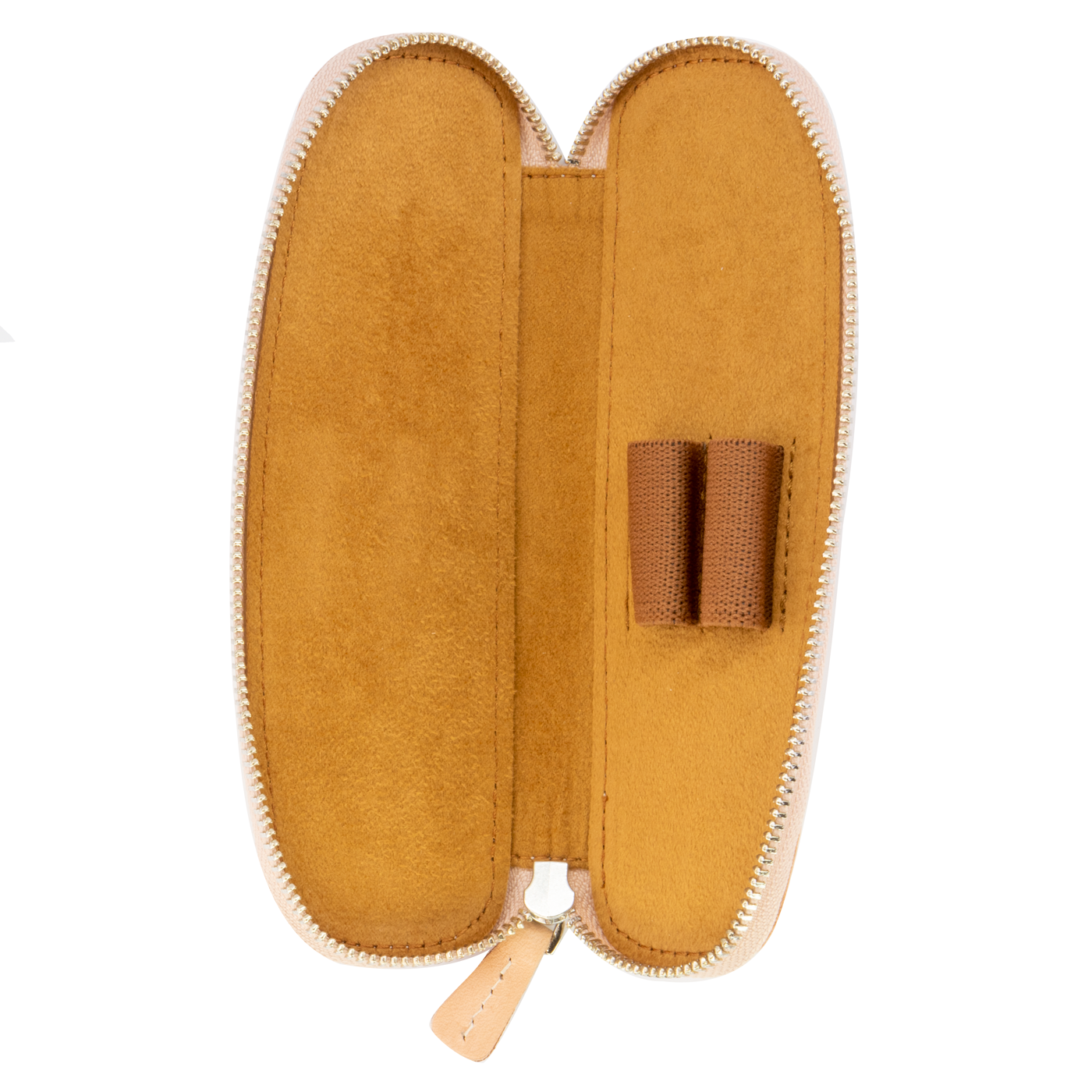 Galen Leather Co. Zippered Duo Slim Pen Case for 2 Pens - Undyed Leather