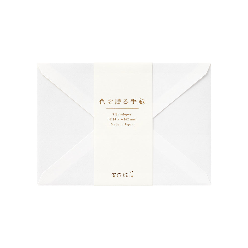 Midori Giving A Color White Envelopes