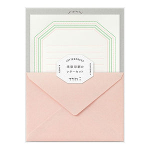 Midori Letter Set - Press Frame Pink
