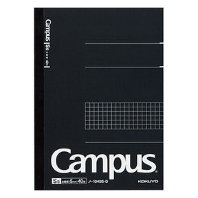 Kokuyo Campus A5 Notebook- Black, Graph (40 Sheets)