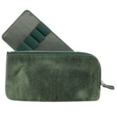 Galen Leather Co. Slip-N-Zip 4 Pen Pouch - Crazy Horse Forest green