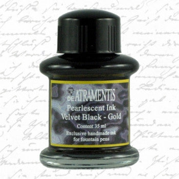 De Atramentis Pearlescent Velvet Black Gold