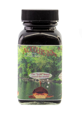 Brown permanent ink from Noodler's, made in USA.  Bulletproof  Archival - fade resistant  Forgery Resistant  Water Resistant
