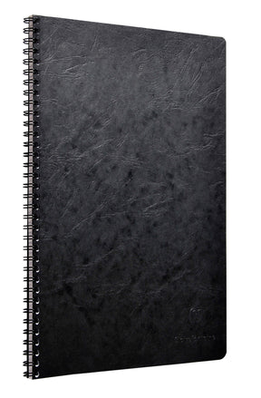 Clairefontaine Basics A4 Side Wirebound Notebook- Black, Lined