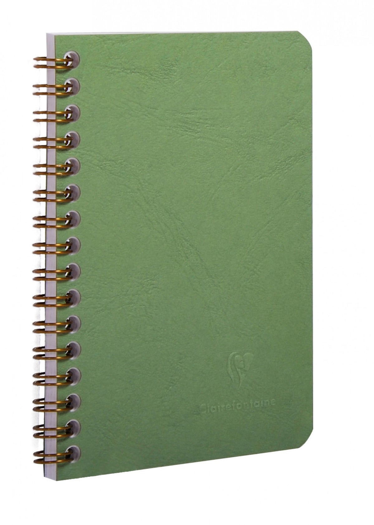 Clairefontaine Basics A5 Side Wirebound Notebook- Green, Lined