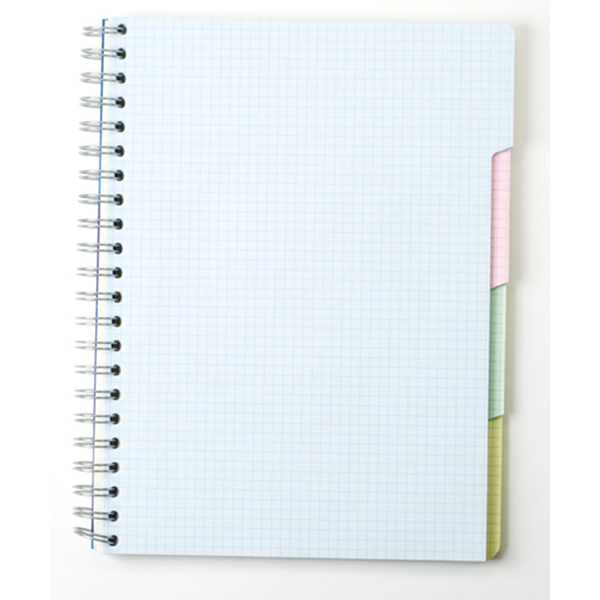 Clairefontaine Classics A4 Side Wirebound 4-Subject Notebook- Graph