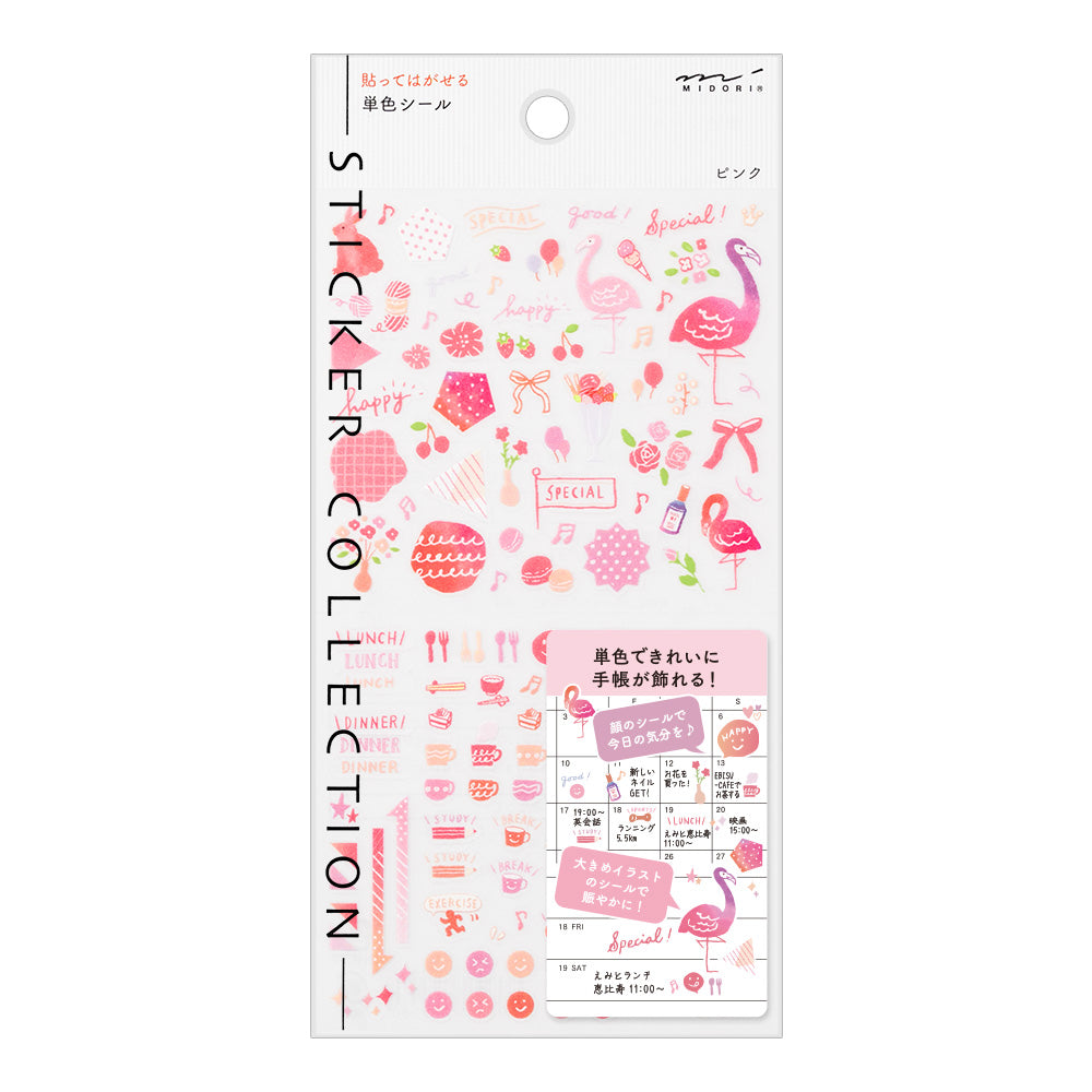 Midori Planner Stickers- Pink