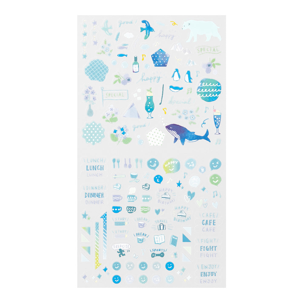 Midori Planner Stickers- Blue