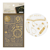 Midori Foil Transfer Stationery Stickers - Kitchen