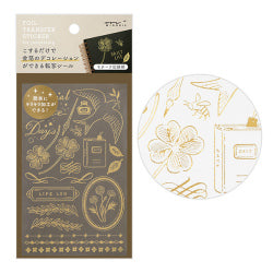 Midori Foil Transfer Stationery Stickers - Record Pattern