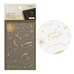 Midori Foil Transfer Stationery Stickers - Star Pattern