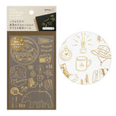 Midori Foil Transfer Stationery Stickers - Outdoor