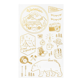 Midori Foil Transfer Stationery Stickers - Outdoor