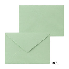 Midori Letter Set 460- Press Bouquet Red