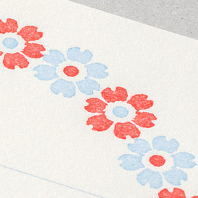 Midori Letter Set 478- Press Flower Frame Light Blue