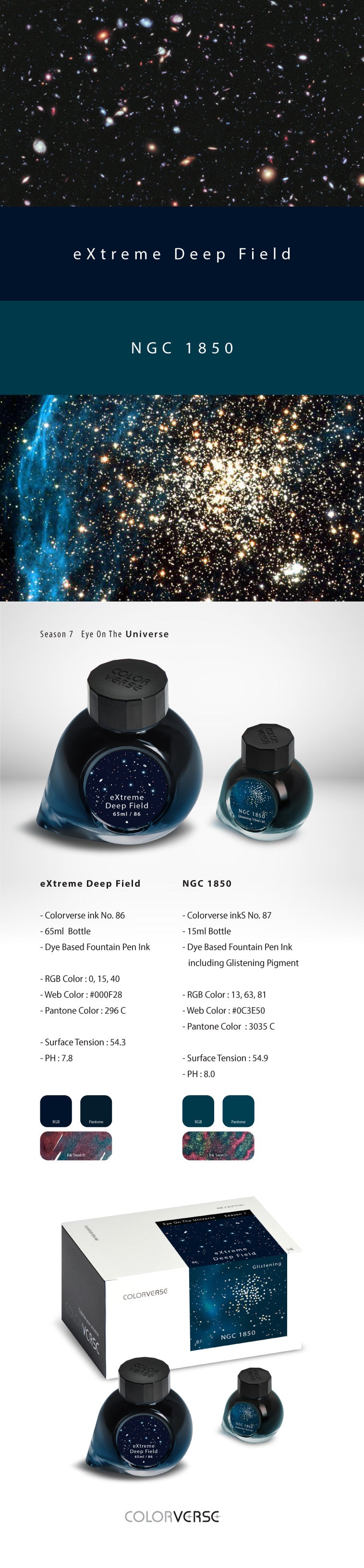 Colorverse 86 & 87 eXtreme Deep Field & NGC 1850